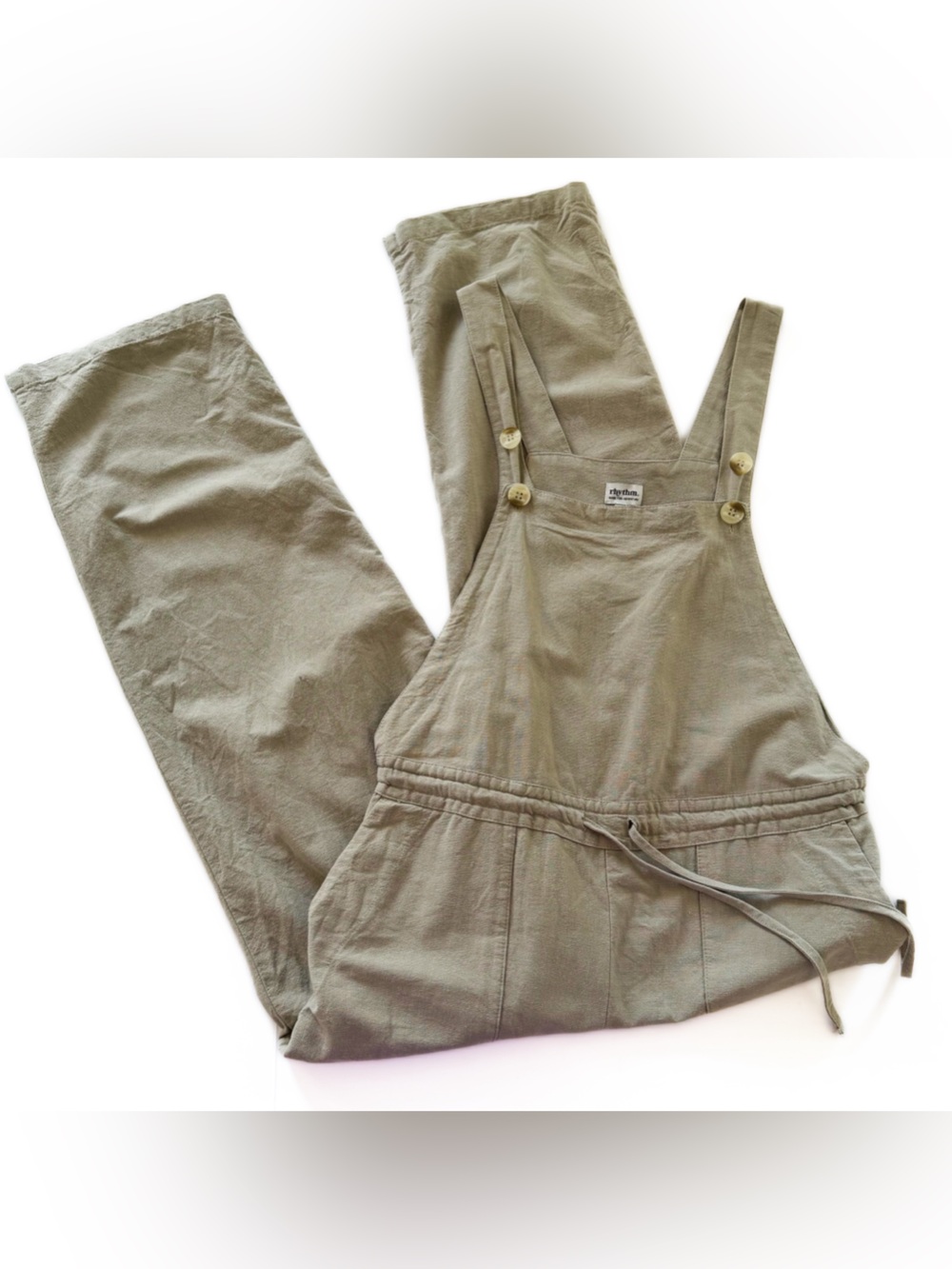Lulu’s Rhythm Jumpsuit Womens Small Greek Cotton Linen Blend - Picture 2 of 8